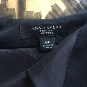 Ann Taylor black fringe mini skirt